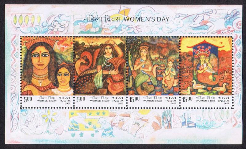 Women's Day - s.sheet India SC # 2189e MUH