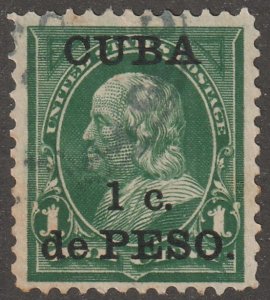 Cuba, stamp, Scott#221,  used, hinged,  Franklin