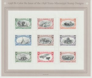 U.S.  Scott# 3209 1998 1898 Trans-Mississippi Stamps MNH S/S #1