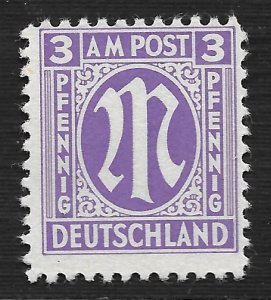 Germany #3N2a 3pf AMG Issue ~ MNH