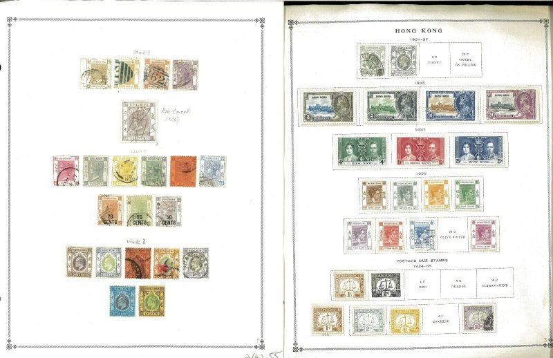 Hong Kong 1863-1997 MNH, LH & U Hinged & in Mounts on Scott International Pgs.