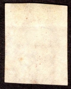 1857, US 3c, Washington, Used, Blue cancel, Sc 11A