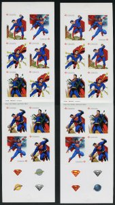 Canada 2683a set of 5 Booklet covers MNH Superman, Cartoons