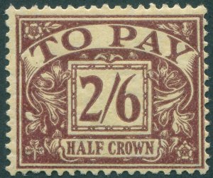 Great Britain 1924 2s 6d purple on yellow Postage Due SGD18 unused