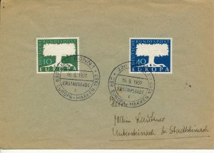 GERMANY 1957 EUROPA FDC 