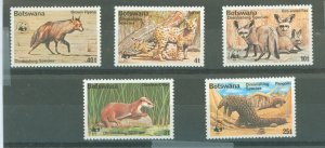 Botswana #182-186  Single (Complete Set)