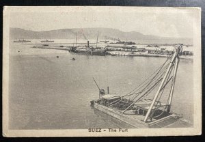1916 British Army Post Office Egypt OAS RPPC Postcard Cover To England Suez Port