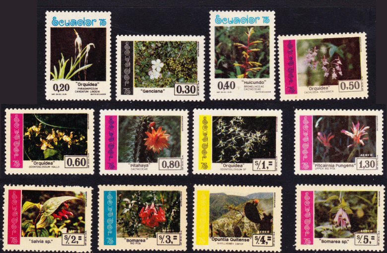 Ecuador #930/C563 MH set - flowers / cacti