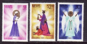 Nevis-Sc#118-20-unused NH set-Christmas-Angels-1980-