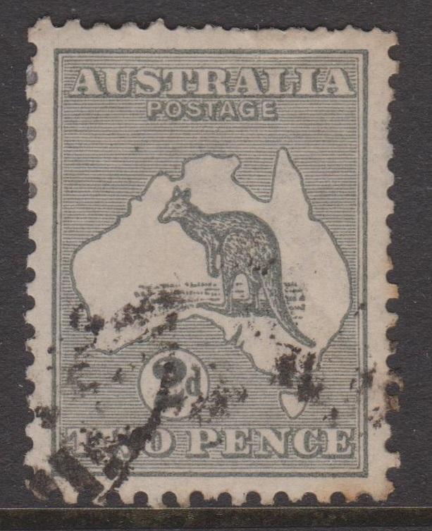 Australia 1915 Kangaroo 2d Gray Sc#45 FU #01