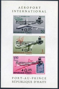 Haiti CB32-CB34,CB34a sheet,MNH.Michel 678-680,Bl.22. Scouting.Airplanes.1961.