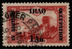 IRAQ SG3 1918 1a on 20pa RED USED