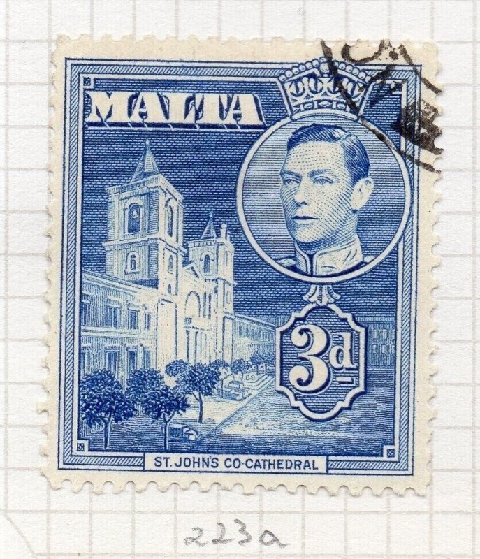 Malta 1938 Issue Fine Used 3d. NW-208436