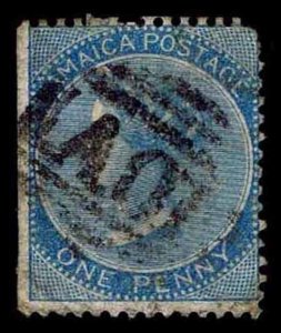 1860-63 JAMAICA #1 QUEEN VICTORIA - WMK 45 - USED - VF - CV$16.00 (ESP#2841)