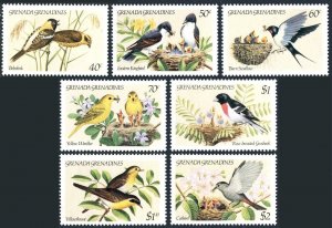 Grenada Gren 590-596,597,MNH.Mi 600-606,Bl.80. Birds 1984:Bobolink,kingfisher,