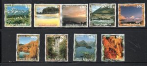 New Zealand Sc 1345-53 1996 Scenic Views stamp set mint NH