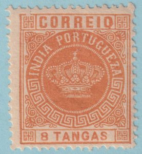 PORTUGUESE  INDIA 168  MINT HINGED OG * NO FAULTS FRAME LINE BREAK VARIETY! LXY