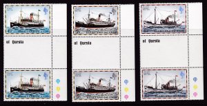 Falkland Islands 1978 Ships Complt (15) Stop Light Margin Gutter Pairs Sc.260-74