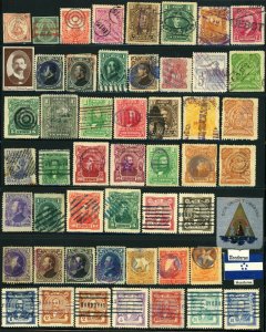 Early HONDURAS Postage POSTMARK Varieties Latin America Stamp Collection Used