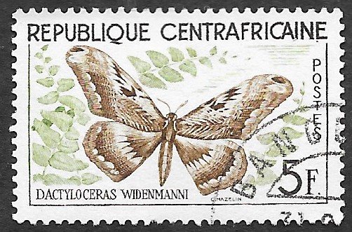 Central African Republic Scott #8 5fr Butterfly (1960) CTO H