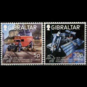 GIBRALTAR 1999 - Scott# 807-8 UPU 125th. Set of 2 NH