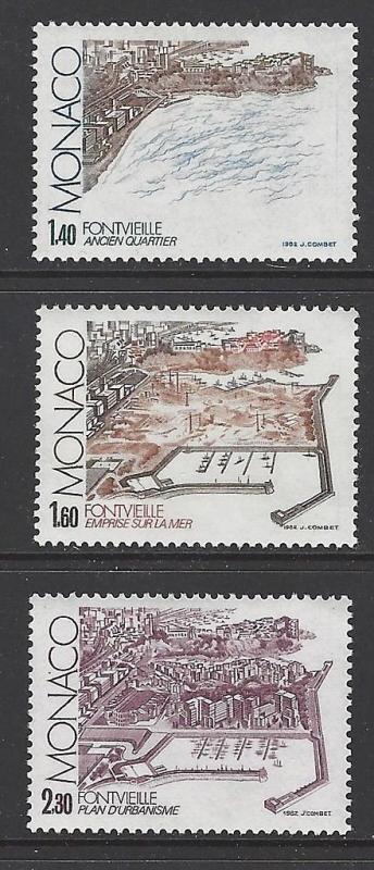 Monaco 1982 Fontvielle Landfill Project VF MNH (1331-3)