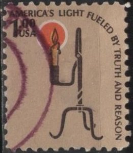 US 1610 (used) $1 America’s light; rush lamp (1979)