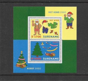 SURINAME -  CLEARANCE #1288  CHRISTMAS 2002  S/S  MNH