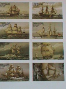 ​EYNHALLOW SCOTLAND STAMP:BATTLE SHIPS- MNH - MINI SHEET NO GUM AS ISSUED