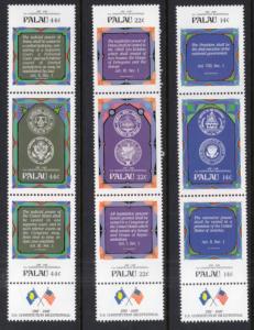 Palau 155-163a MNH VF