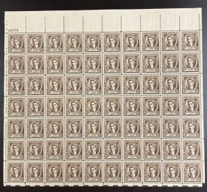 883 Ethelbert Nevin, Famous American  MNH 10 c sheet  of 70  1940