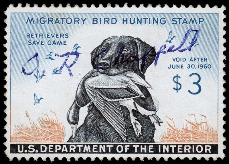 United States Duck Hunting Scott RW26 (1959) Used/Signed F-VF W