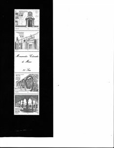 Mexico Colonial Monumento + Label 1303-06 MNH Strip of 4