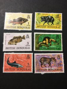 British Honduras sc 214-219 MHR