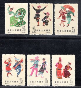 CHINA, PEOPLE'S REP SC#702-707 FVF/MNGAI