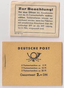 Germany DDR: Booklet 2DM w#330c 477b 333a + box LABEL 1959 