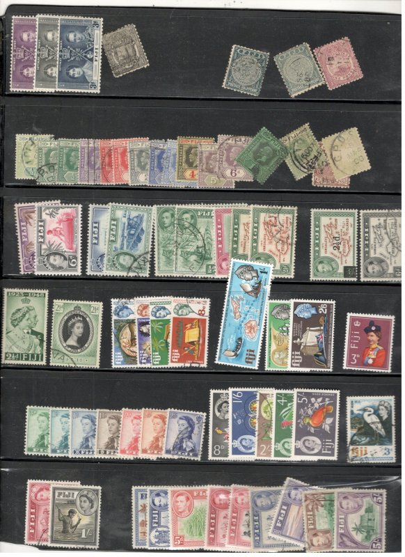 FIJI COLLECTION ON STOCK SHEET, MINT/USED