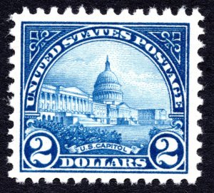 US 1923 $2 Capital Stamp #572 MNH Graded VF-XF with Cert CV $120+