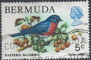 Bermuda 365 (used) 5c Eastern bluebird