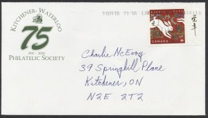 2011 Kitchener-Waterloo Philatelic Society 75th Anniversary Cover