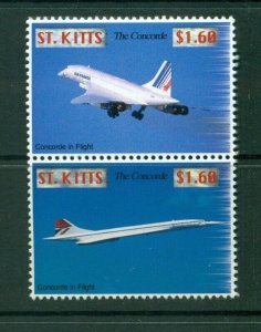 St. Kitts #698-99 (2007 Concorde pair) VFMNH CV $4.50