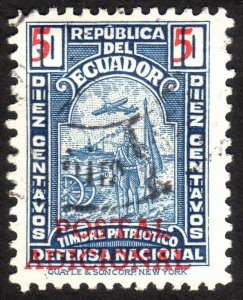 1937, Ecuador 5c, Used, Sc RA40