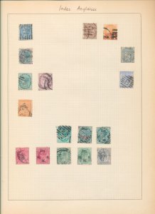 India QV/GVI Used on 8 Pages (Apx 85 Items) BL577