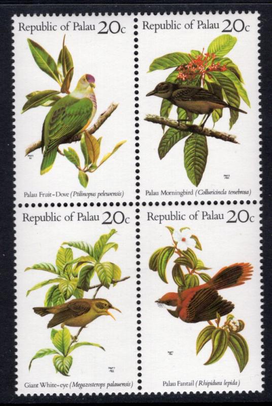 Palau 8a Birds MNH VF