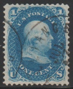 MALACK 63b VF/XF, town cancel, ROBUST COLOR! c1100