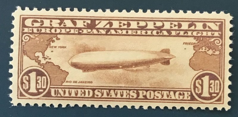 U.S.  Scott C14-Zeppelin- M/Very Lt. Hinge Mark..well centered. / JP-27