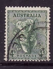 Australia-Sc#171-used 4p green-Koala-1942-