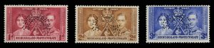 Bechuanaland Protectorate #121-123S (SG 115-117s) Cat£140, 1937 Coronation, ...
