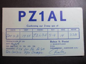 10550 Amateur Radio QSL Card PARAMARIBO SURINAME