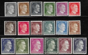 Germany #506-523 Hitler.  Mostly MH or unused. .